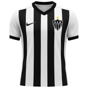 Camisa Galo Torcedor Masculina – Branca/Preta